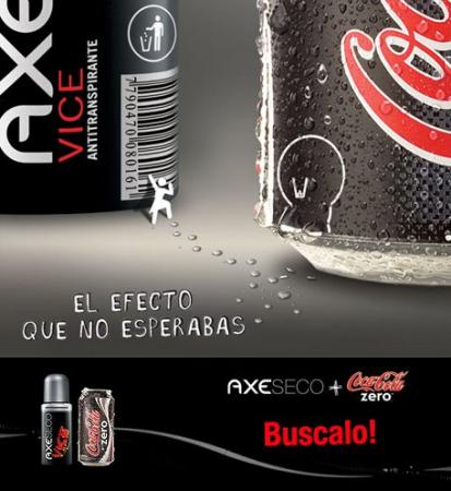 Coca-Cola zero y Axe