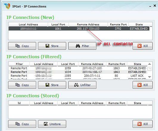 IPGet, para saber el IP de tus contactos en MSN