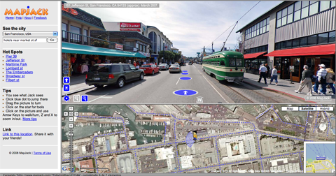 MapJack, Mejor que Google Street View