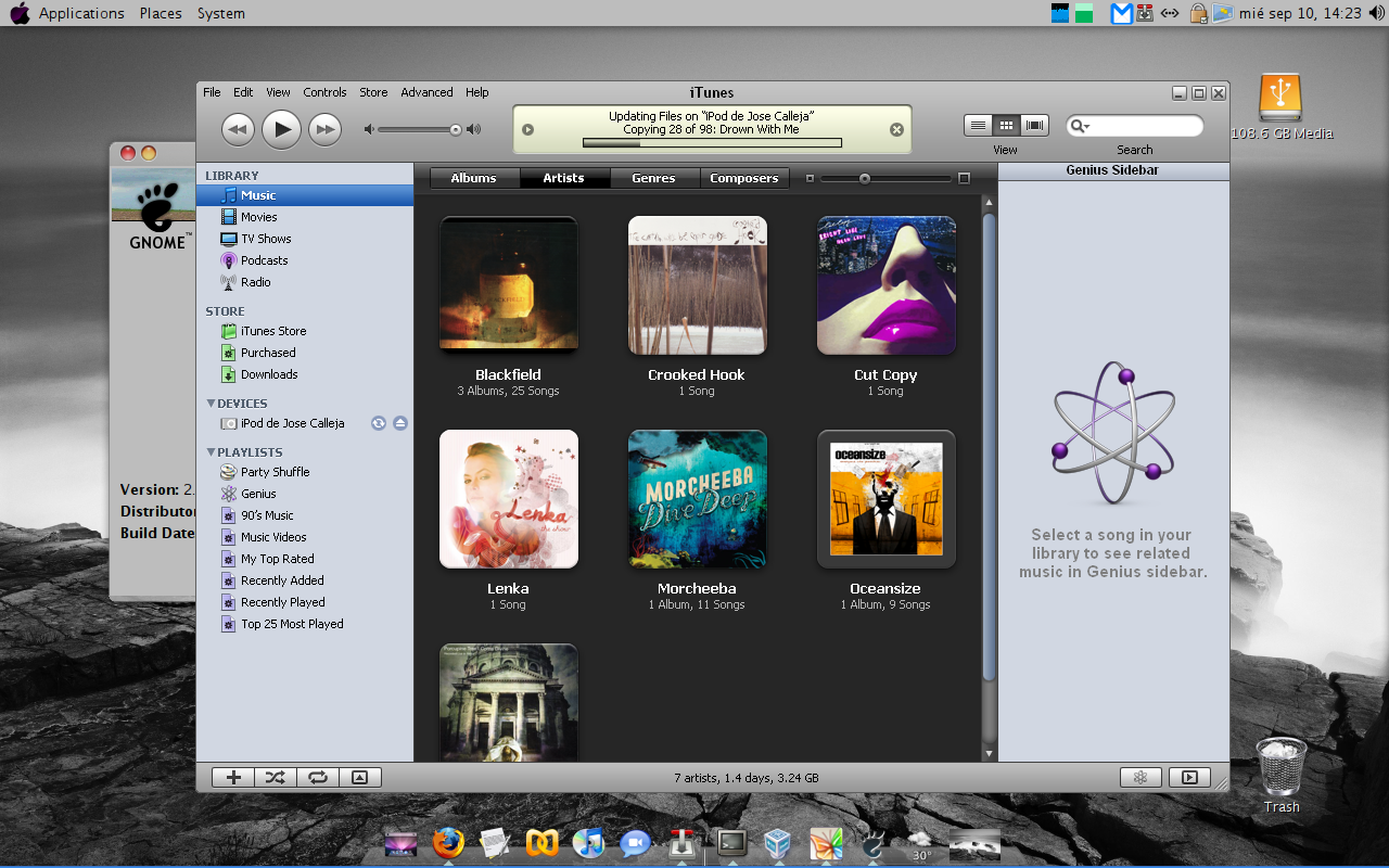 Usando iPod con iTunes desde Linux